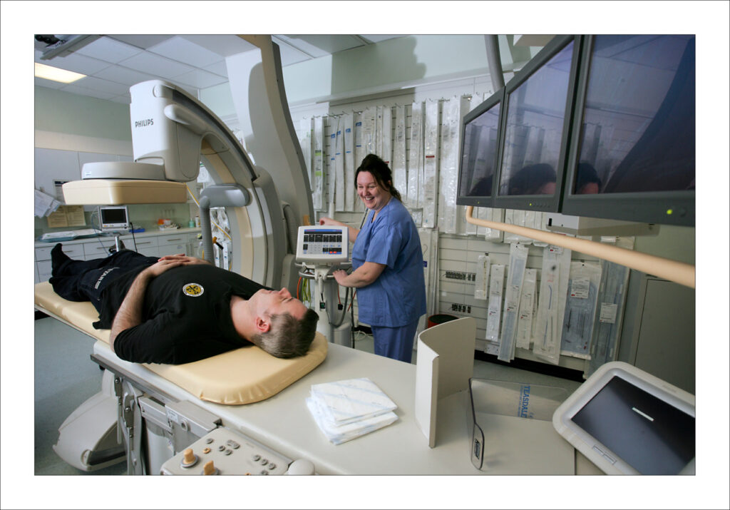 Patient having X-ray